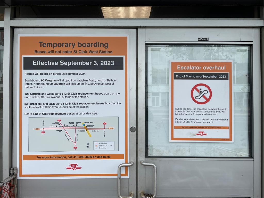 Escalator overhaul: End of May to mid-September, 2023